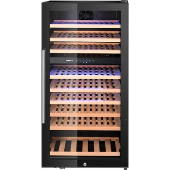 Lednice Chladnička na víno, 2 zóny, 91 lahví, Arktic, 230L, Černá, 569x595x(H)1215mm
