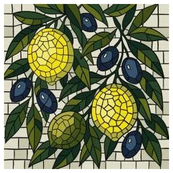 Set školních potřeb Malowanie po numerach - Witraż. Cytryny 30x30cm