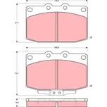 Sada brzdových destiček, kotoučová brzda TRW GDB377