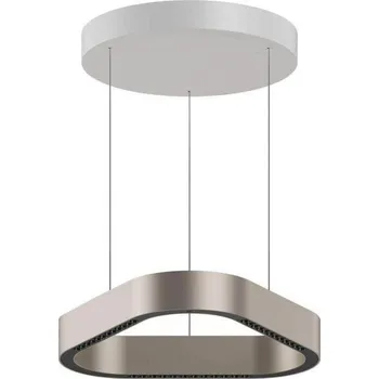 LOOM DESIGN LED závěsné světlo Trigon, šedé, hliník, 40 cm slonovina LED 40 W celkem - Doprava zdarma