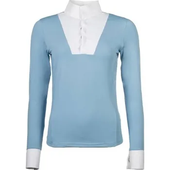 Dámské závodní tričko HKM Virginia s dlouhým rukávem ice blue (XXL)