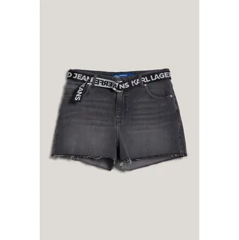 Dámské kraťasy ŠORTKY KARL LAGERFELD JEANS KLJ MR BELTED DENIM SHORT WASHED GREY