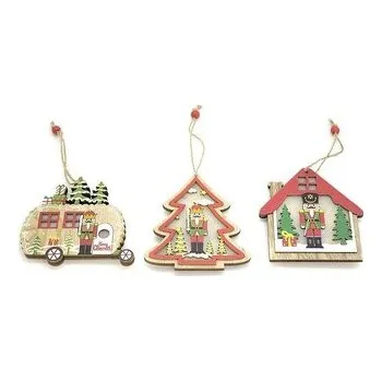 Hra na zahradu Zawieszka drewniana ze światłem LED MIX