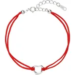 Náramek proti uhranutí stříbrné srdíčko 13006.3 Red