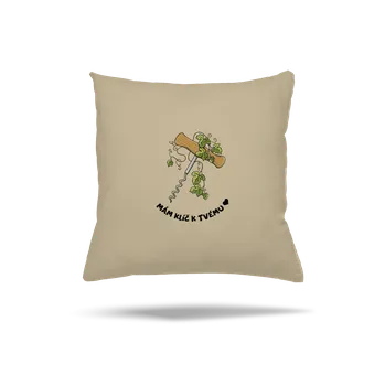 Polštář Bastard Otevři mé srdce polštář Beige