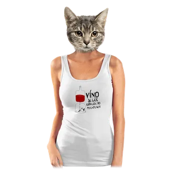 Bastard Víno je lék dámské tílko klasické White