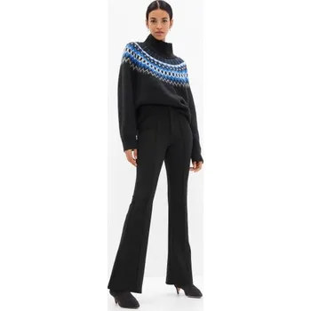 Elegantní kalhoty flare high rise