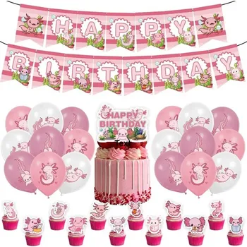 Party dekorace Set narozeninová dekorace Axolotl