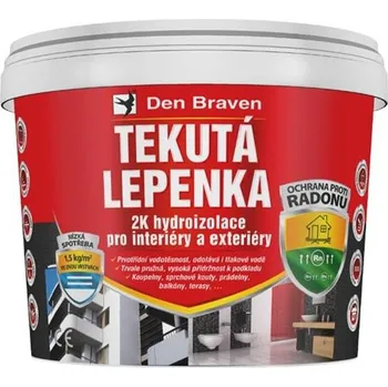 Hydroizolace 06560878 Tekutá lepenka DEN BRAVEN šedá 14kg