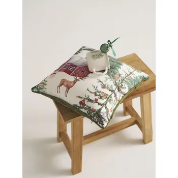 Povlak na dekorativní polštářek Sinsay - Povlak na polštář se světelnými řetězy LED - krémová - 457FU-01X - 457FU-01X-ONE