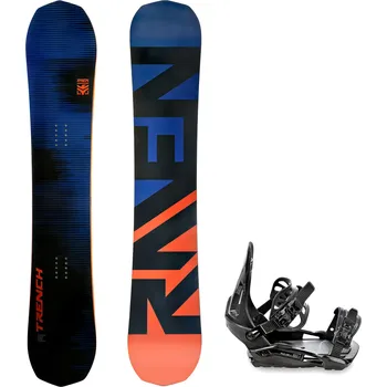 Snowboarding Snowboard komplet Raven Trench Carbon + vázání S230 black Velikost: 148 cm, Velikost vázání: S/M