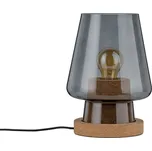 PAULMANN VÝPRODEJ VZORKU Stolní lampa Iben 1-ramenné kouřové sklo/korek - PAULMANN P 79736