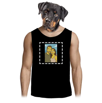 Pánské tílko Bastard Simpsonovi z vlastní fotky pánské tílko Black