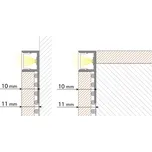 McLED ML-761.377.43.2 Hliníkový profil pro obklady a dlažbu černý DP 33x11mm včetně mléčného difuzoru 2m
