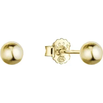 Náušnice Pozlacené stříbrné náušnice pecky malá kulička 61014 Au plating