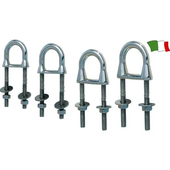 Člun NUTICHE Nerezový U-svorník s integrovanou oporou Varianta: M8-108mm