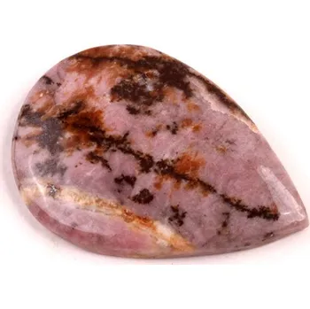 Přírodní kámen Kabošon Černý Rhodonit č.6510 (29x20x4mm)