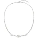 Stříbrný náhrdelník s krystaly Swarovski AB efekt hrozen 32064.2 AB