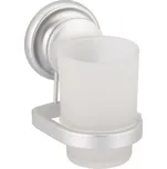 MSV nástěnný kelímek na zubní kartáčky SUPER VENTOUSES, bílý, s přísavkou