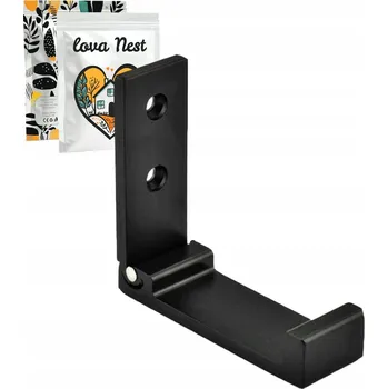 Věšák SKLÁDACÍ VĚŠÁK Lova Nest HÁČEK NA ZEĎ PŘIVRTÁVACÍ HLINÍKOVÝ LOFT ČERNÝ