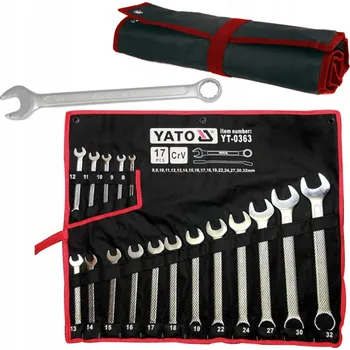 Klíč YATO SADA KLÍČŮ OČKO-PLOCHÝCH 17 KUSŮ YT-0363 8-32mm