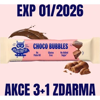 Čokoláda HealthyCo Bubbly Milk Chocolate Bar 30 g 3+1 ZDARMA EXP 01/2026