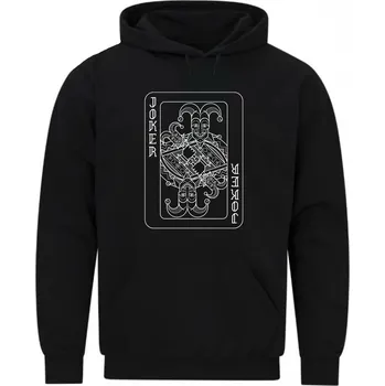 Pánská mikina Pánská mikina Karta Žolík Joker ve hře (Velikost: 5XL, Barva: Černá)
