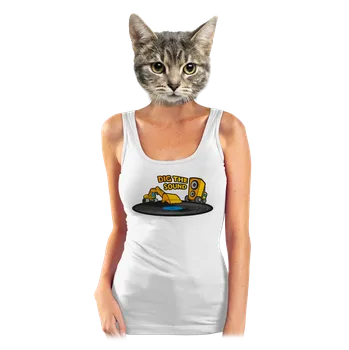 Bastard Dig the sound dámské tílko klasické White