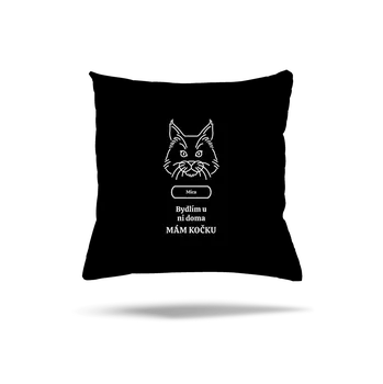 Polštář Bastard Nemůžu, mám kočku polštář Black