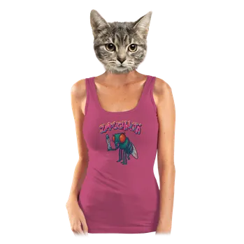 Bastard Zmouchnutá dámské tílko klasické Magenta