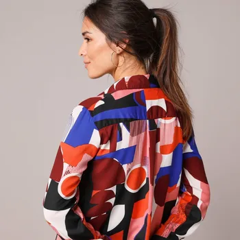 Dámská košile Košile s grafickým potiskem vícebarevná 36