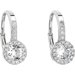 Stříbrné náušnice visací se zirkonem v bílé barvě 11202.1
