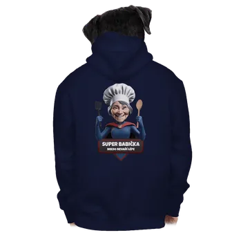 Pánská mikina Bastard Super babička pánská mikina na zip Navy