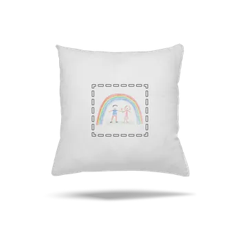 Polštář Bastard Dětské kresby - nahraj vlastní polštář White