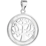 Stříbrný přívěsek se zirkony v bílé barvě strom života 14002.1