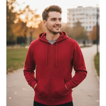 pracovní mikina MALFINI Mikina TRENDY ZIPPER MAN, různé barvy Velikost XL červené