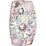 Stříbrný přívěsek s krystaly Swarovski růžový obdélník 34194.3 Magic Rose