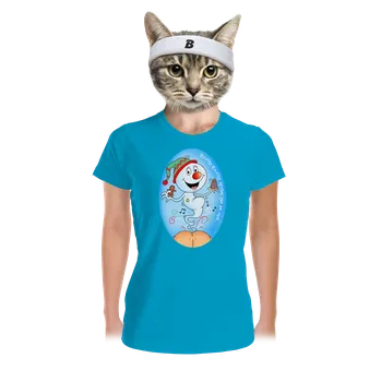 Dámské tričko Bastard Vánoční duch dámské sportovní tričko Blue Atol