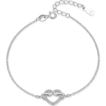 Náramek MOISS stříbrný náramek SRDCE B0000496