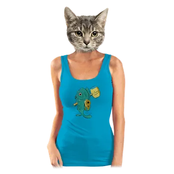 Bastard Poslední štědrovečerní dámské tílko klasické Blue Atol