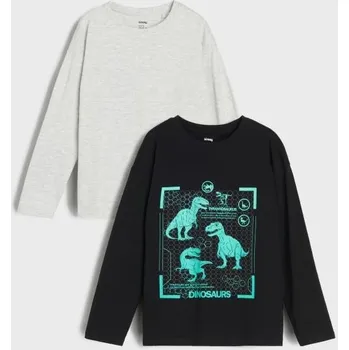 Chlapecké tričko Sinsay - 2 balení triček s dlouhým rukávem - černá - 905GE-99X - 905GE-99X-110