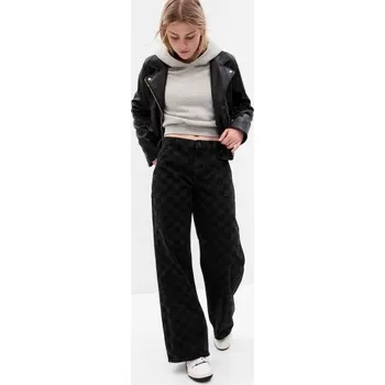 Teen džíny wide stride šachovnice