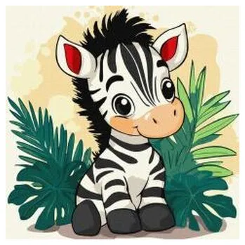 Set školních potřeb Malowanie po numerach - Wesoła zebra Kids