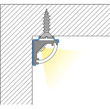 LED páska McLED ML-761.340.74.2 Rohový hliníkový profil RB černý, 8x8mm, včetně černého difuzoru, 2m