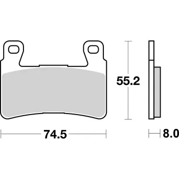 Brzdová destička Sada brzdových destiček, vždy 4 kusy v sadě BREMBO 07HO45RC
