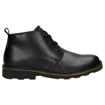 Pánské polobotky Černé Kožené Kotníkové Boty Chukka Wojas 2412841 43