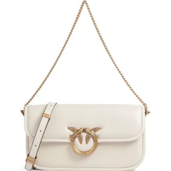 Pinko Love Box Horizontal - Taška přes rameno v slonovinová, kůže, 229843 | Kabelky pro ženy & muže