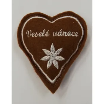 Vánoční dekorace Vánoční dekorace - perníček srdíčko č.4