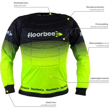 Florbalový dres FLOORBEE Goalie Armor Jersey 3.0 black/yellow Florbalový brankářský dres XXXL, žlutá / černá
