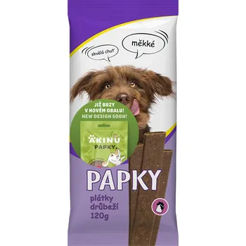 Pamlsek pro psa PAPKY Drůbeží plátky pamlsek pro psy 120 g
